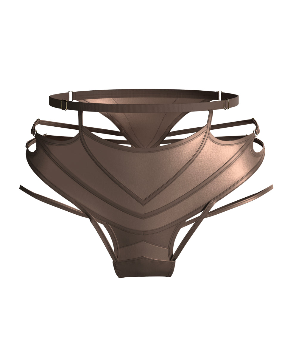Gothic silk strings beige