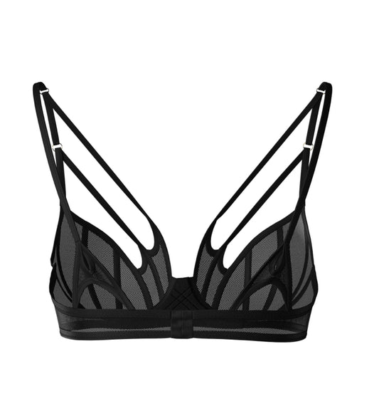 Gothic silk bra