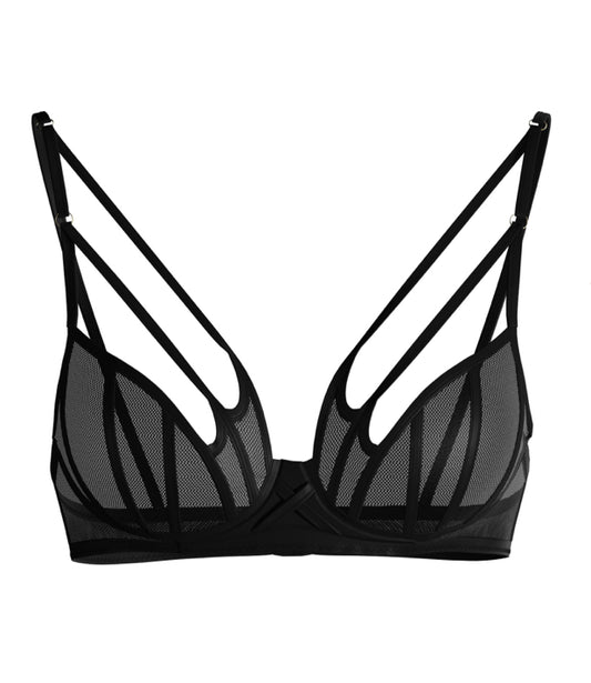 Gothic silk bra