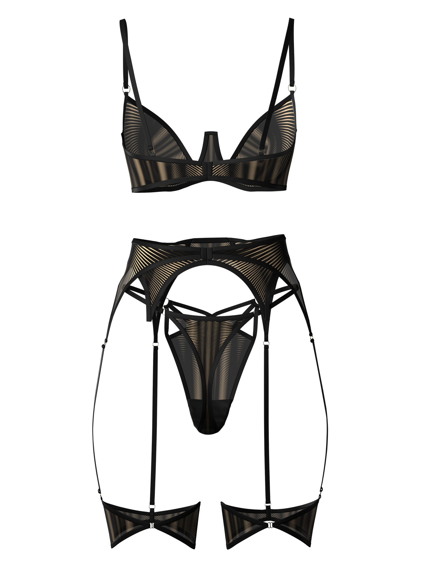 Demi bra gothic pattern